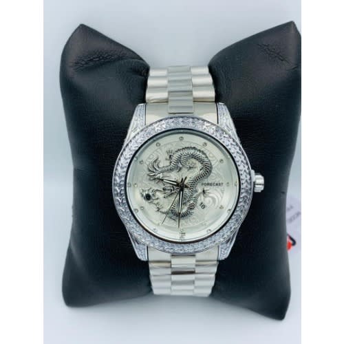 Luxury Stainless Steel Wrist Watch For Men -Silver
