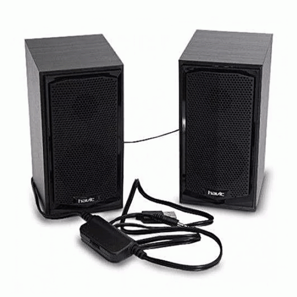 Usb 2.0 Wood Speaker  -hv-sk518 - Black