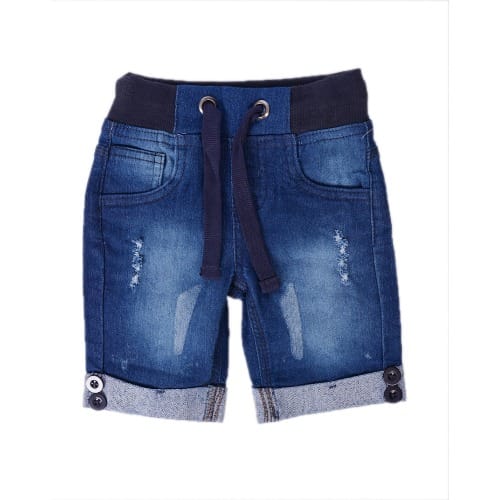 Girls Patch Turn Up Jeans Short