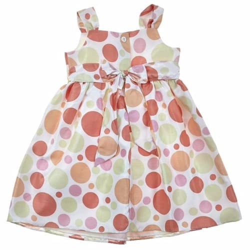 Girls' Polka Dot Dress - Multicolour