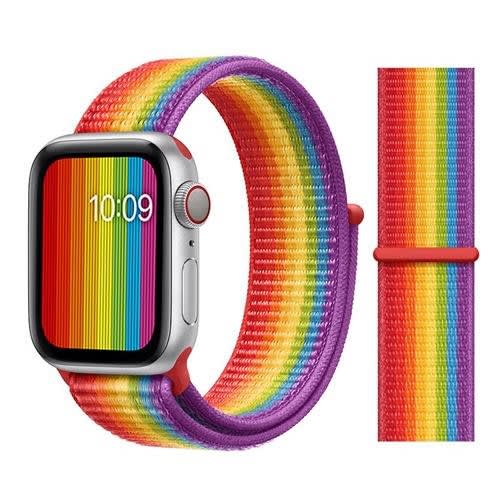 Nylon Strap For Apple Watch All Series - 45mm - 44mm - 42mm -Mix Red