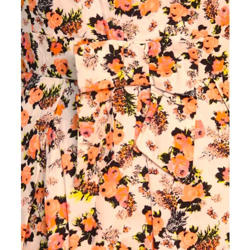 Broderie Fit And Flare Dress - Brown