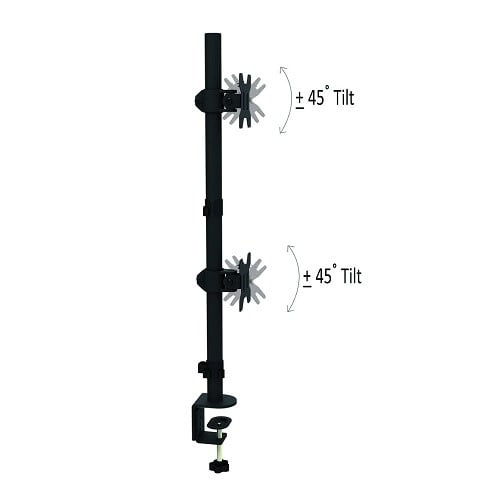 Adjustable Computer TV Vertical Dual Monitor Mount Stand