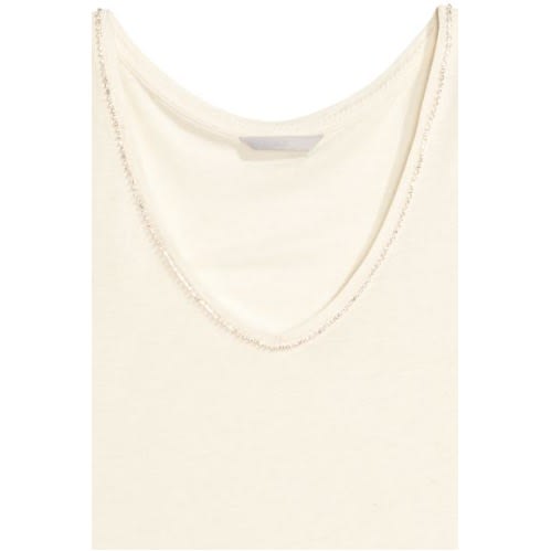 Embellished Vest Top- Cream