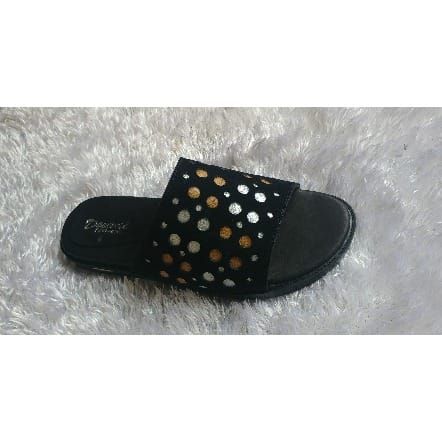 Randy Italian Black Suede Leather Slippers