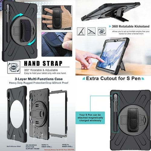Full Body Shockproof Amored Defender Case For Samsung Tab S8 Ultra