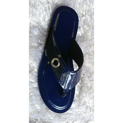 Blue Connor Italian Patent Leather Slippers