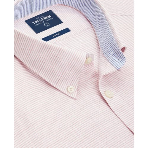 Slim Fit Pin Dot Shirt - Pink