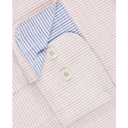 Slim Fit Pin Dot Shirt - Pink