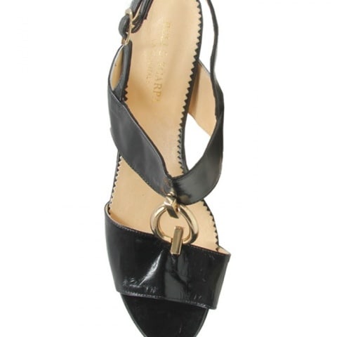 Black with Sandals with Gold Accessories