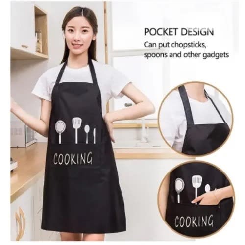 Adjustable Kitchen Apron Black