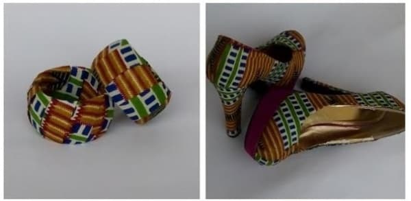Multicolor Ankara Shoe With Bangles