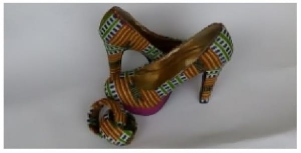 Multicolor Ankara Shoe With Bangles