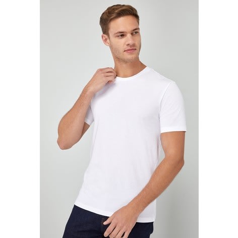 Men's Round Neck Tshirt -  Plain White