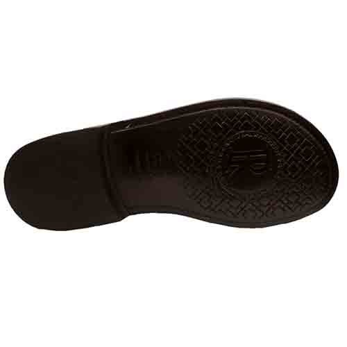 SR MILANO Black Slippers With Rope Design