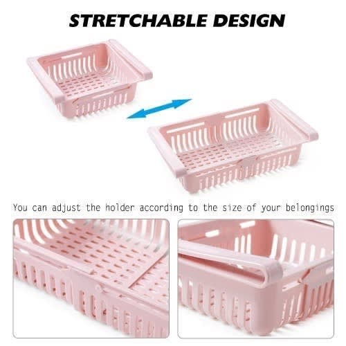 Expandable Fridge Storage Shelf Organizer - 4 Pieces
