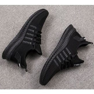Unisex  Sports Sneakers - Black White