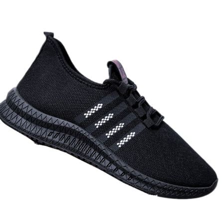 Unisex  Sports Sneakers - Black White