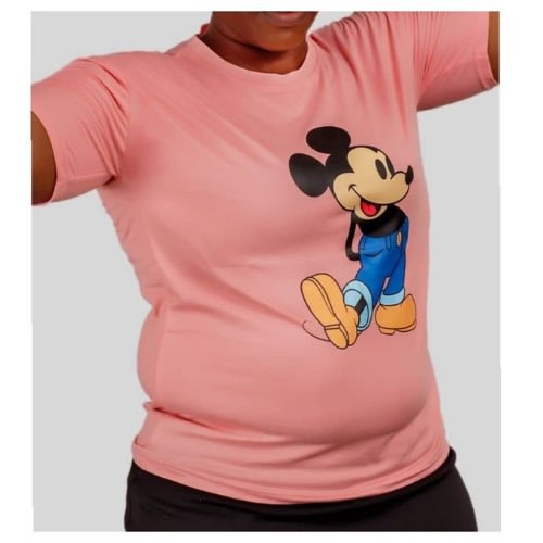 Ladies Round Neck Polo- Pink