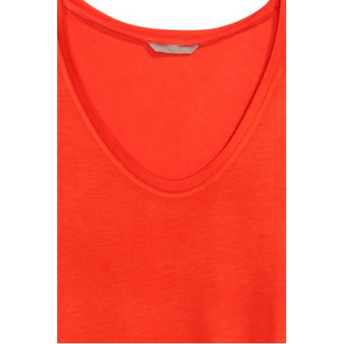 Plus Size Jersey Top- Orange