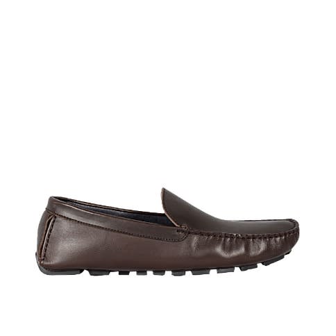 Plain Threaded Loafers Shoe - Brown - Msh-3036