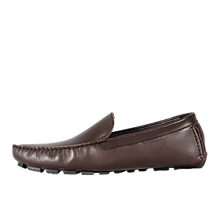 Plain Threaded Loafers Shoe - Brown - Msh-3036
