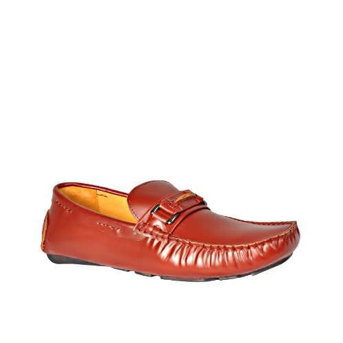 Men's Italian Leather Chain Drivers Shoe - Msh-2915