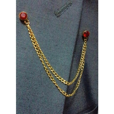 Red Rhinestone Collar Chain