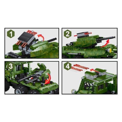 Educational Building Blocks Remote Control Car- 587 Pcs - 2 In 1