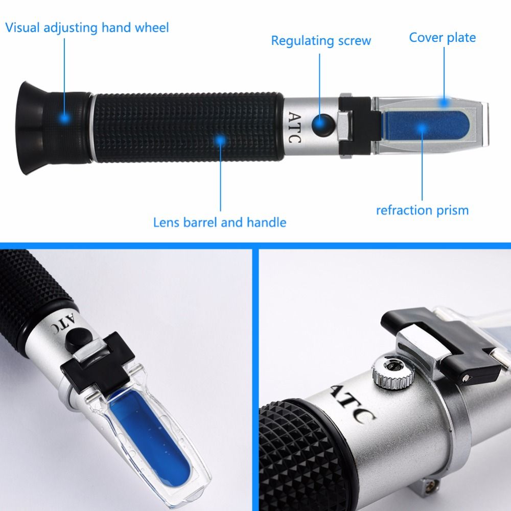 Handheld Pet Cat Dog Urine Specific Gravity Refractometer Veterinary 2-14 G / Dl Refractometer Pet Medical Tool ZGRC-300ATC
