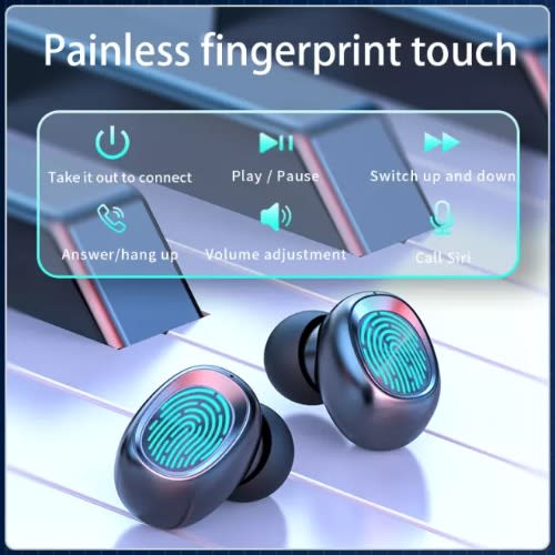 Wireless Bluetooth Earpiece- One Single Ear - Black