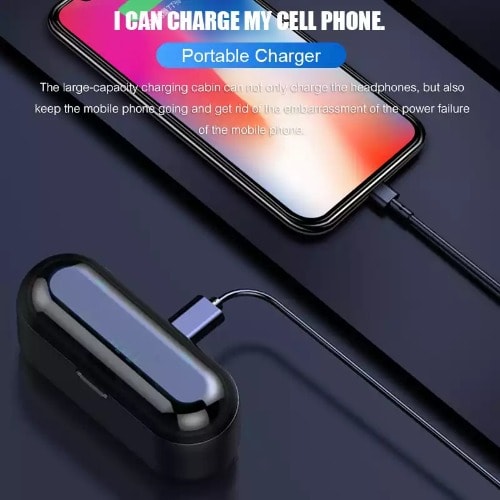 Wireless Bluetooth Earpiece- One Single Ear - Black