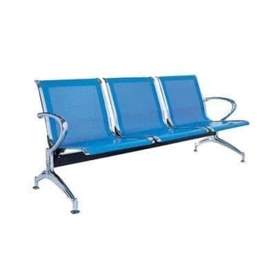 Reception 3 Sitter Chair - Blue