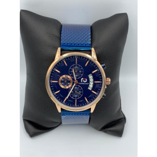 Meshed Luxury Strap Wrist Watch For Men -Blue