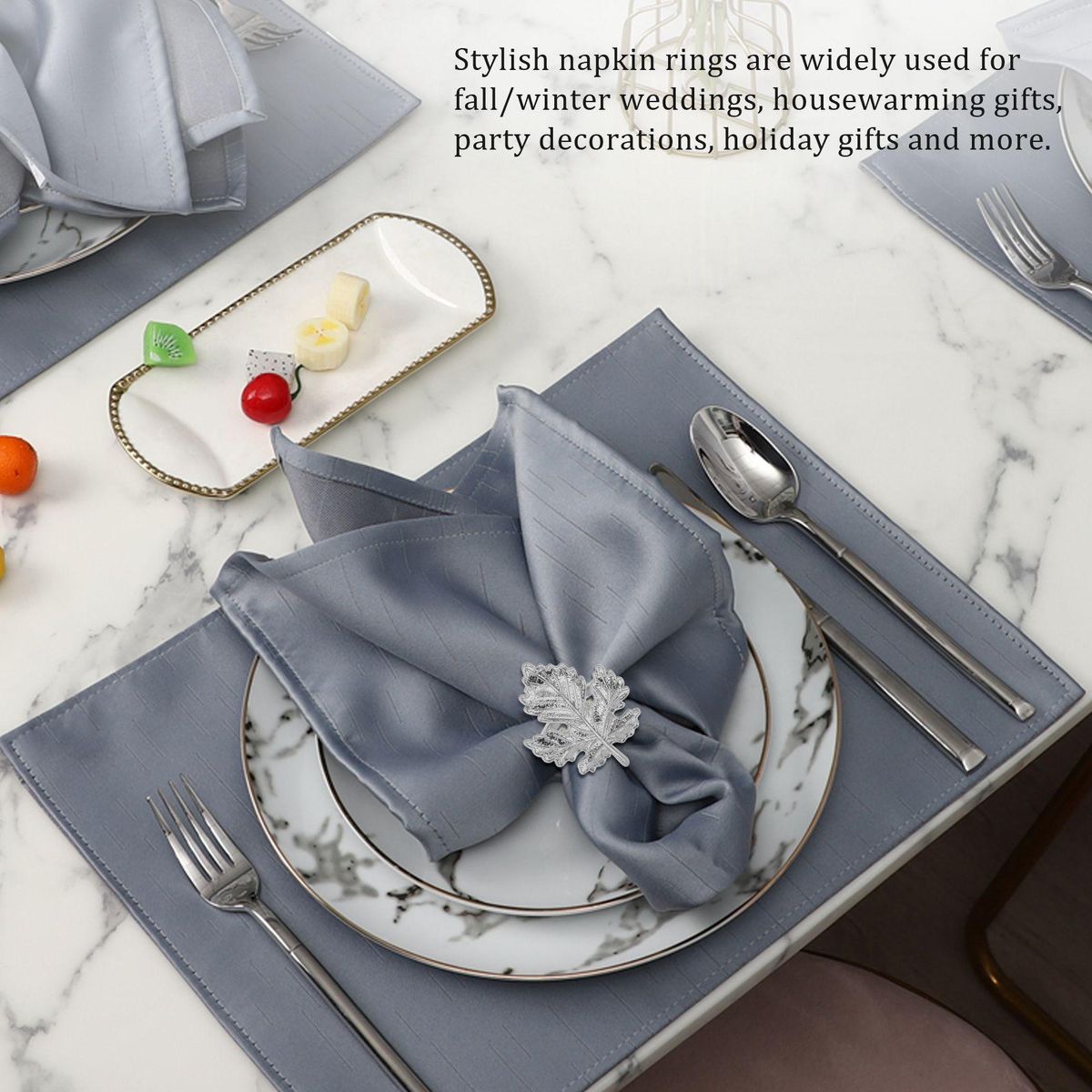Maple Napkin Ring,Autumn Napkin Ring,Alloy Napkin