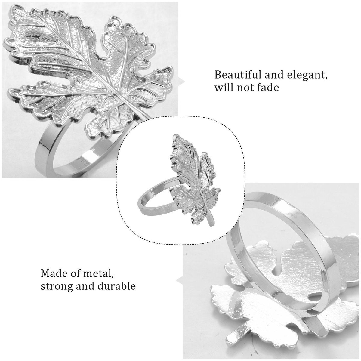Maple Napkin Ring,Autumn Napkin Ring,Alloy Napkin
