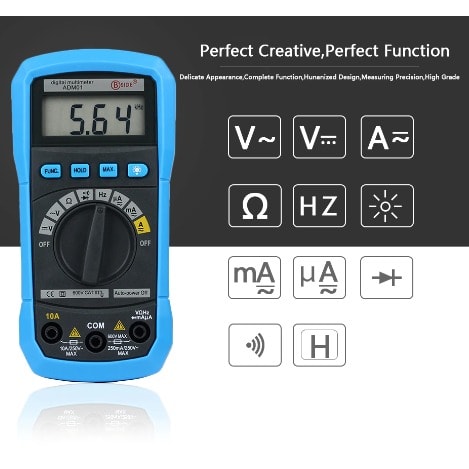 Mini Digital Multimeter Adm01 Multifunction Ac/dc Pocket Tester