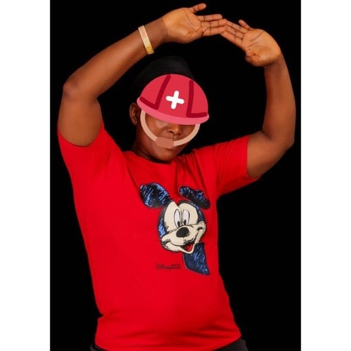 Ladies Round Neck Polo- Red +1 Free Gift Hair Pin
