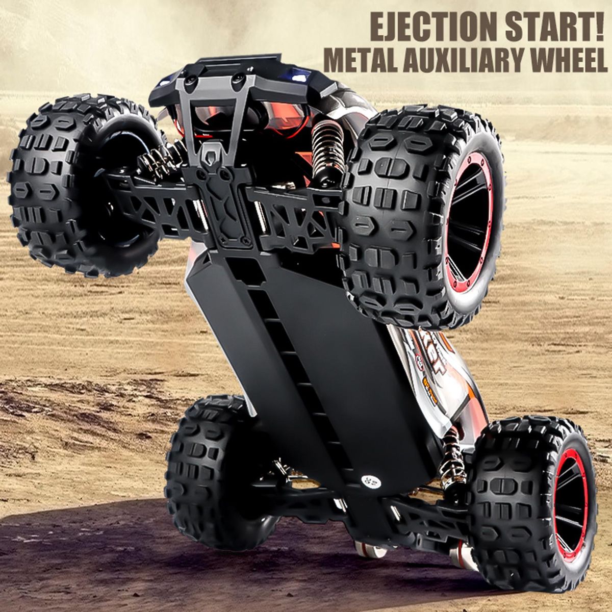 Remote Control Car, 1:14 4WD 2.4GHz Remote Control Truck 75km/h High-Speed Off-Road Vehicle Toy with Brushless Motor 3 Battery
