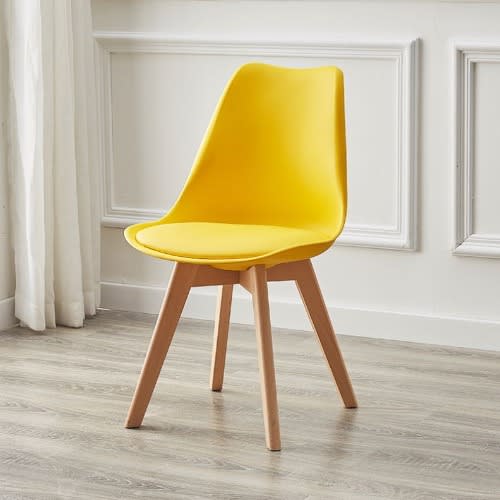 Modern Dining Chairs - Set Of 4 - Yellow