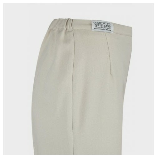 Ladies Comfort Fit Smart Trouser - Stone