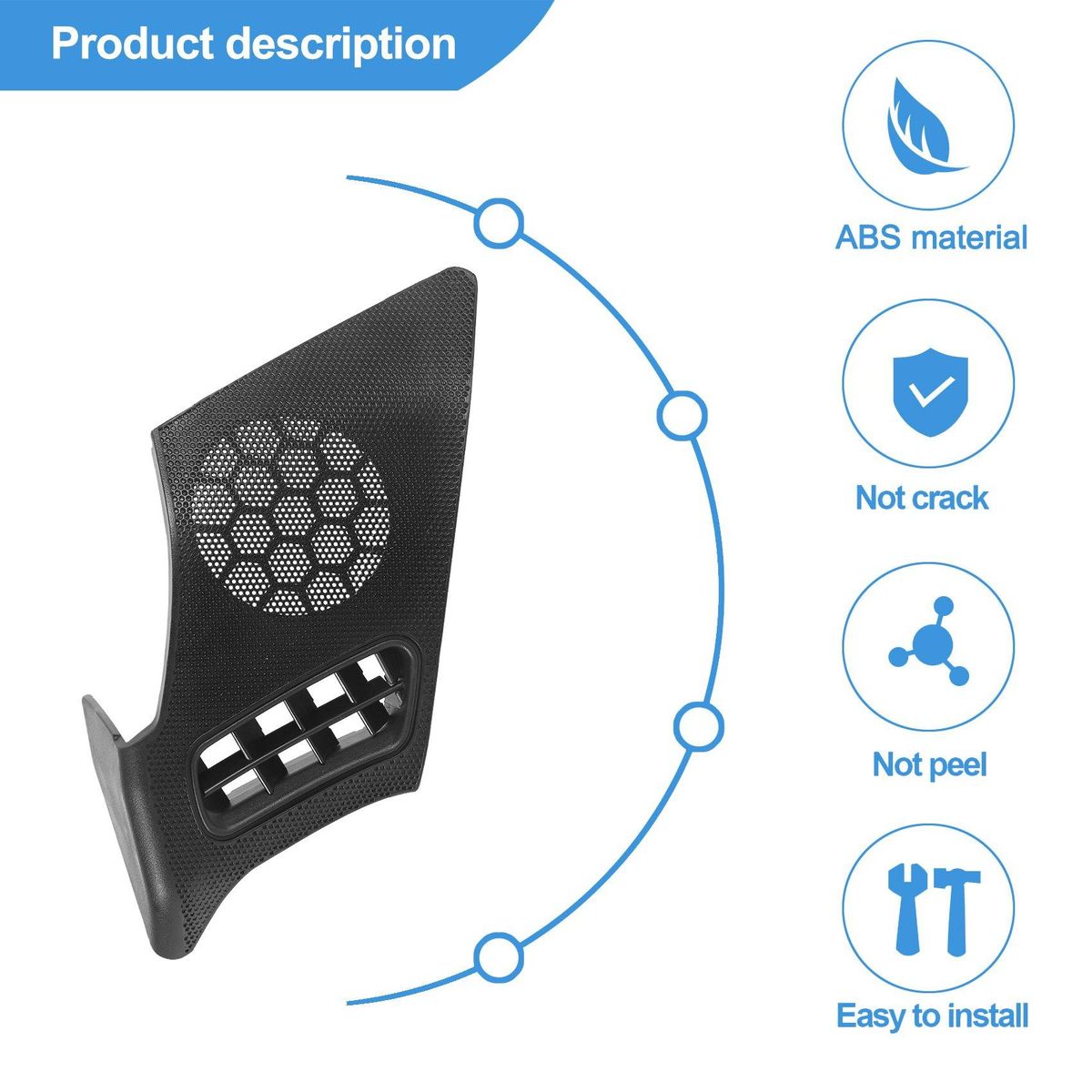 Car Dash Board Left Side Speaker Cover for
