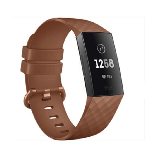 Replacement Strap For Fitbit Charge 4 Fitness Tracker - Large - Brown