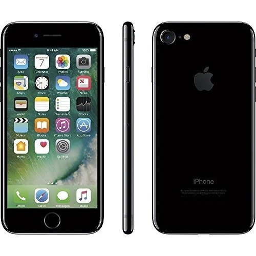 iPhone 7 - 128GB - Black With Free Pouch, Screen Guide & Selfie Stick
