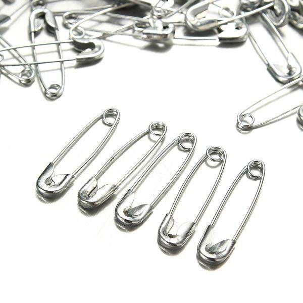 300 SAFETY PINS Silver Gold 19mm DRESSMAKING Brooch Badge Sewing Craft FASTENING Silver Silver
