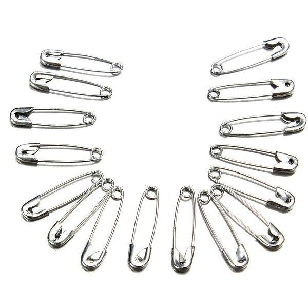 300 SAFETY PINS Silver Gold 19mm DRESSMAKING Brooch Badge Sewing Craft FASTENING Silver Silver