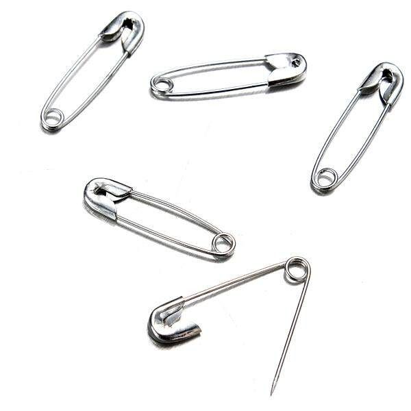 300 SAFETY PINS Silver Gold 19mm DRESSMAKING Brooch Badge Sewing Craft FASTENING Silver Silver