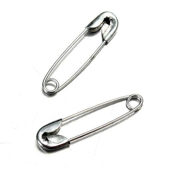 300 SAFETY PINS Silver Gold 19mm DRESSMAKING Brooch Badge Sewing Craft FASTENING Silver Silver