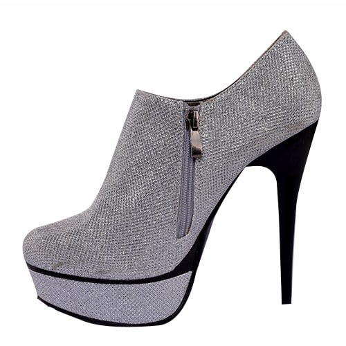 Belle Woman Ankle Boot Zipper Heels