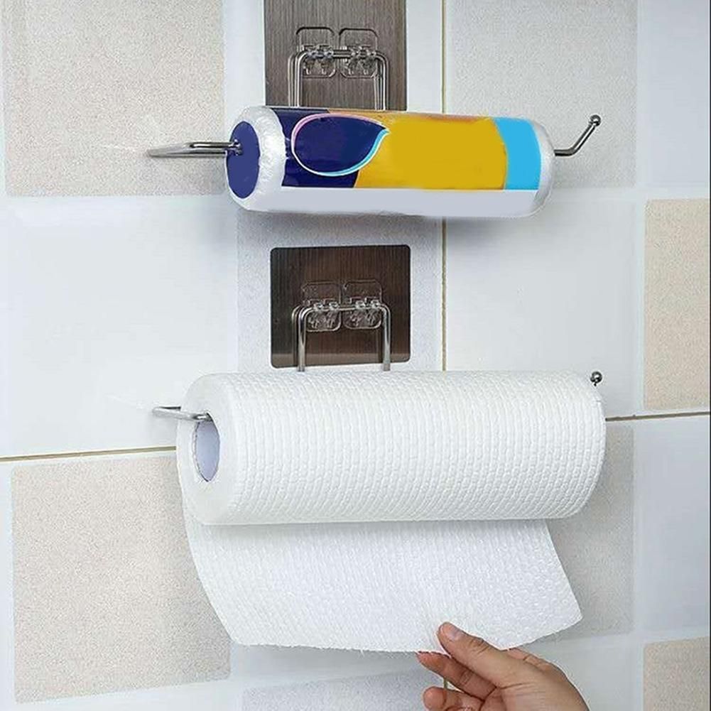 Stainless Steel Towel Rack Kitchen Toilet Roll Paper Holder